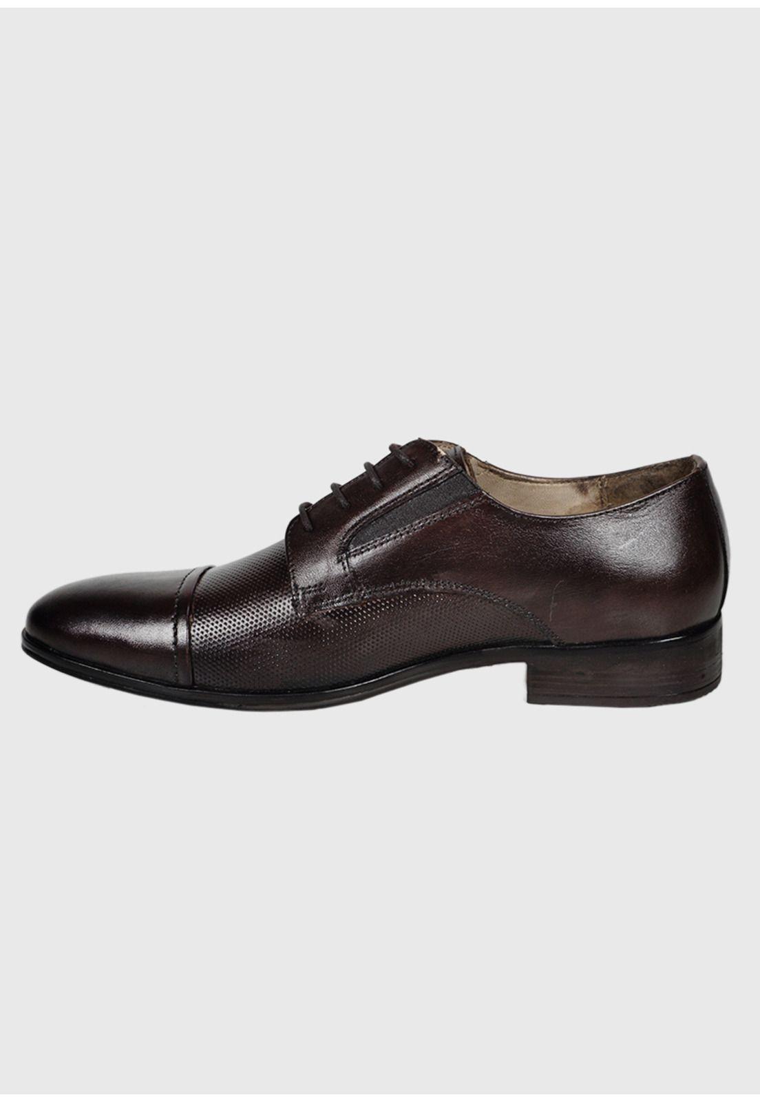 Zapato Cuero Roma Café Oscuro-5