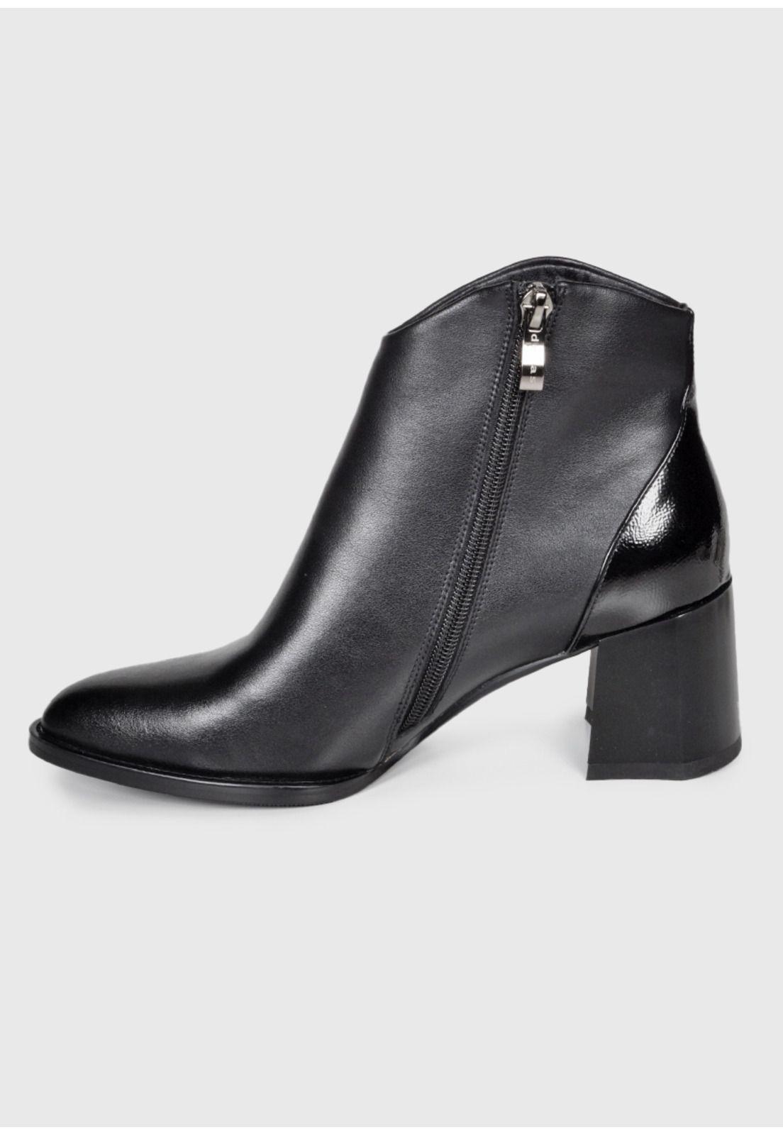 Botín Mujer Cuero Malka Negro-6