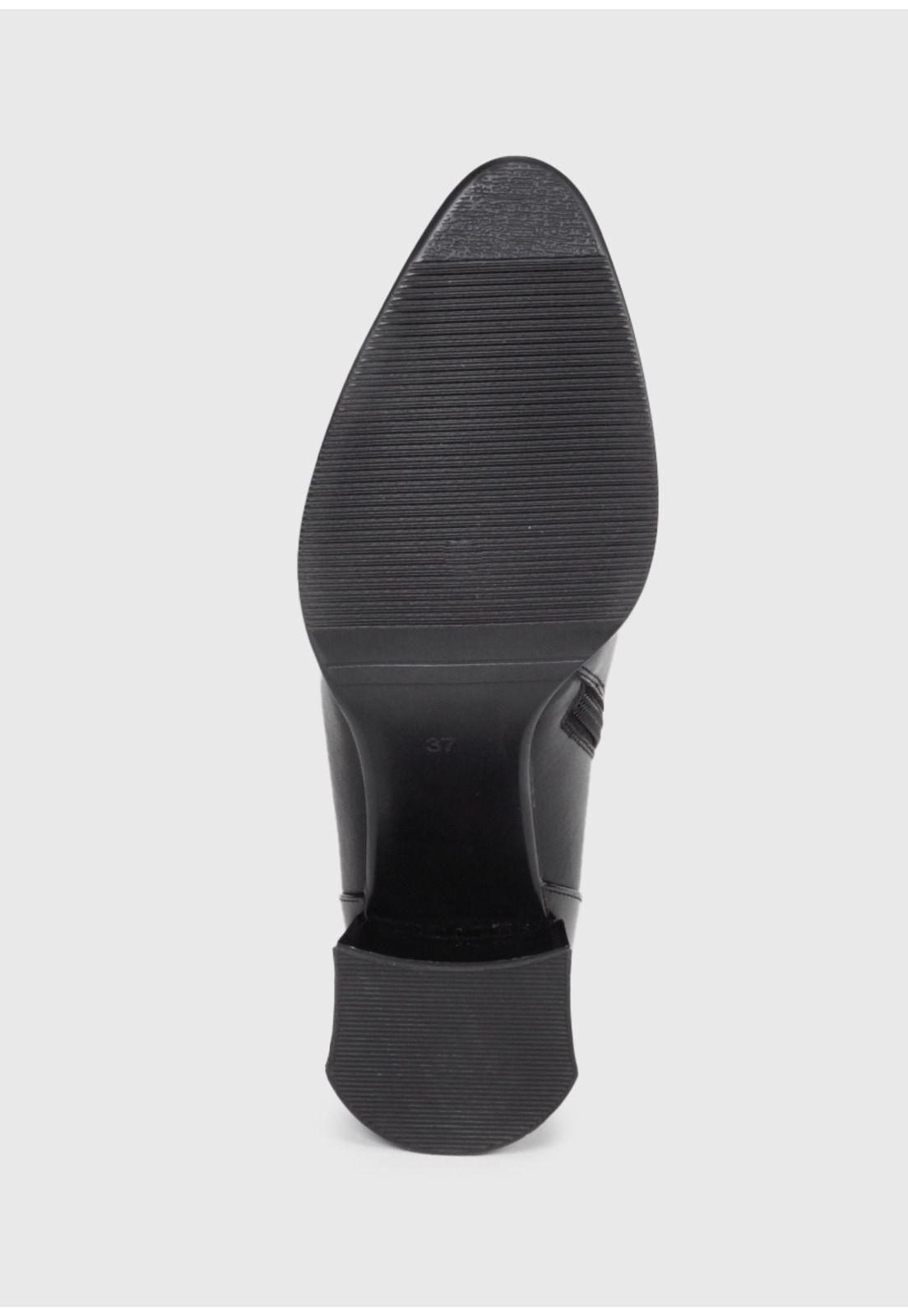 Botín Mujer Cuero Malka Negro-7