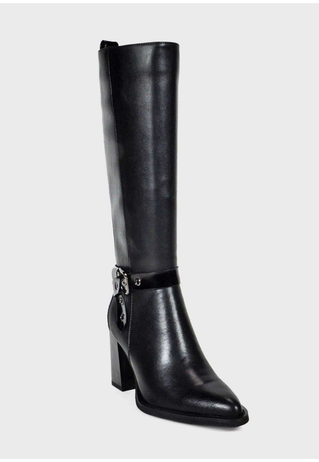 Bota Mujer Cuero Calistena Negro-4