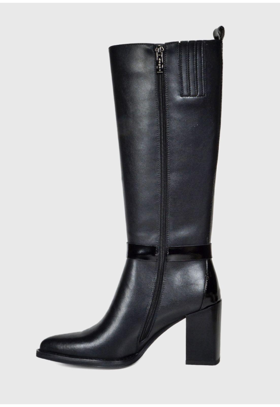 Bota Mujer Cuero Calistena Negro-5
