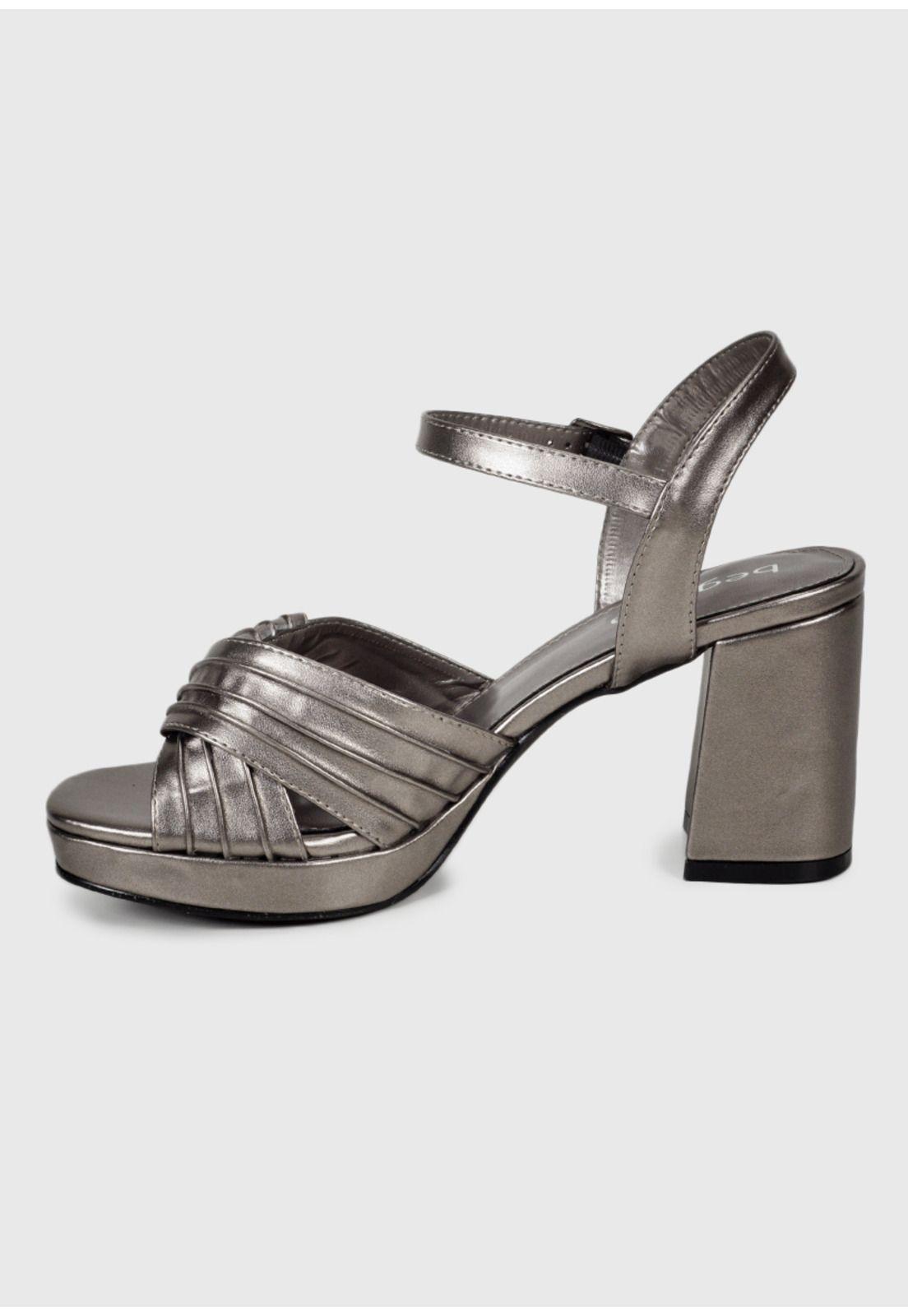 Sandalia Sanzia Plateado Oscuro-4