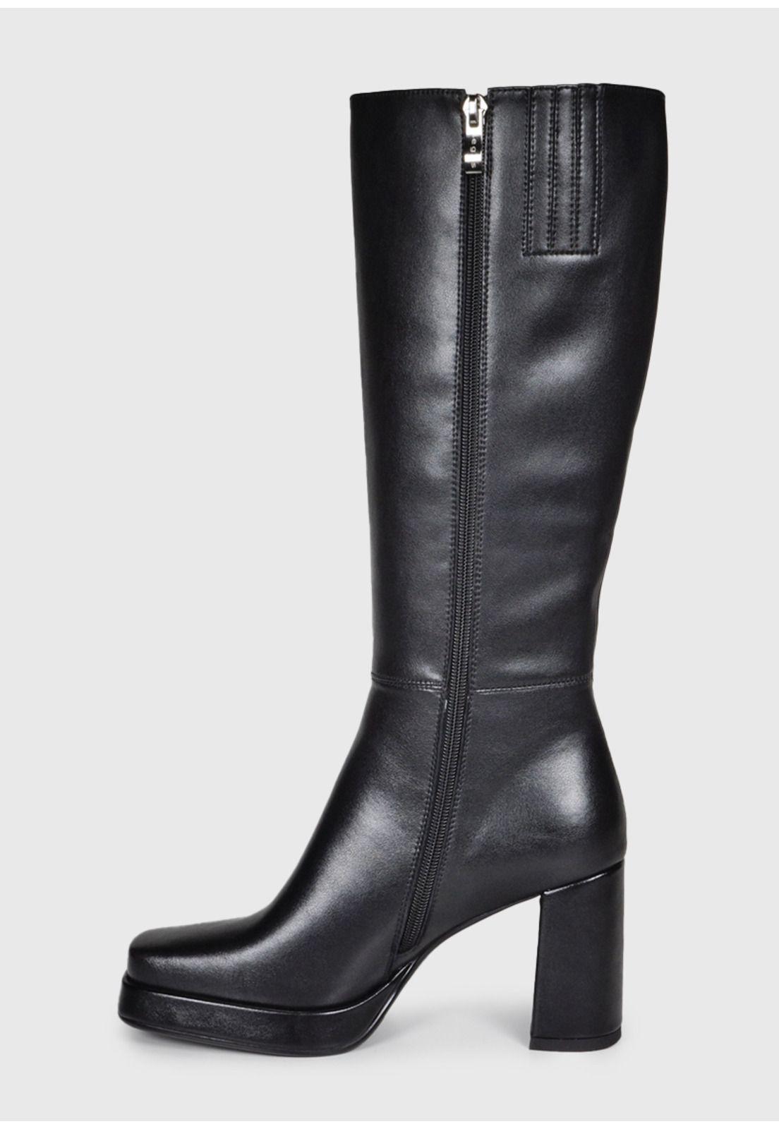 Bota Mujer Cuero Salvia Negro-5