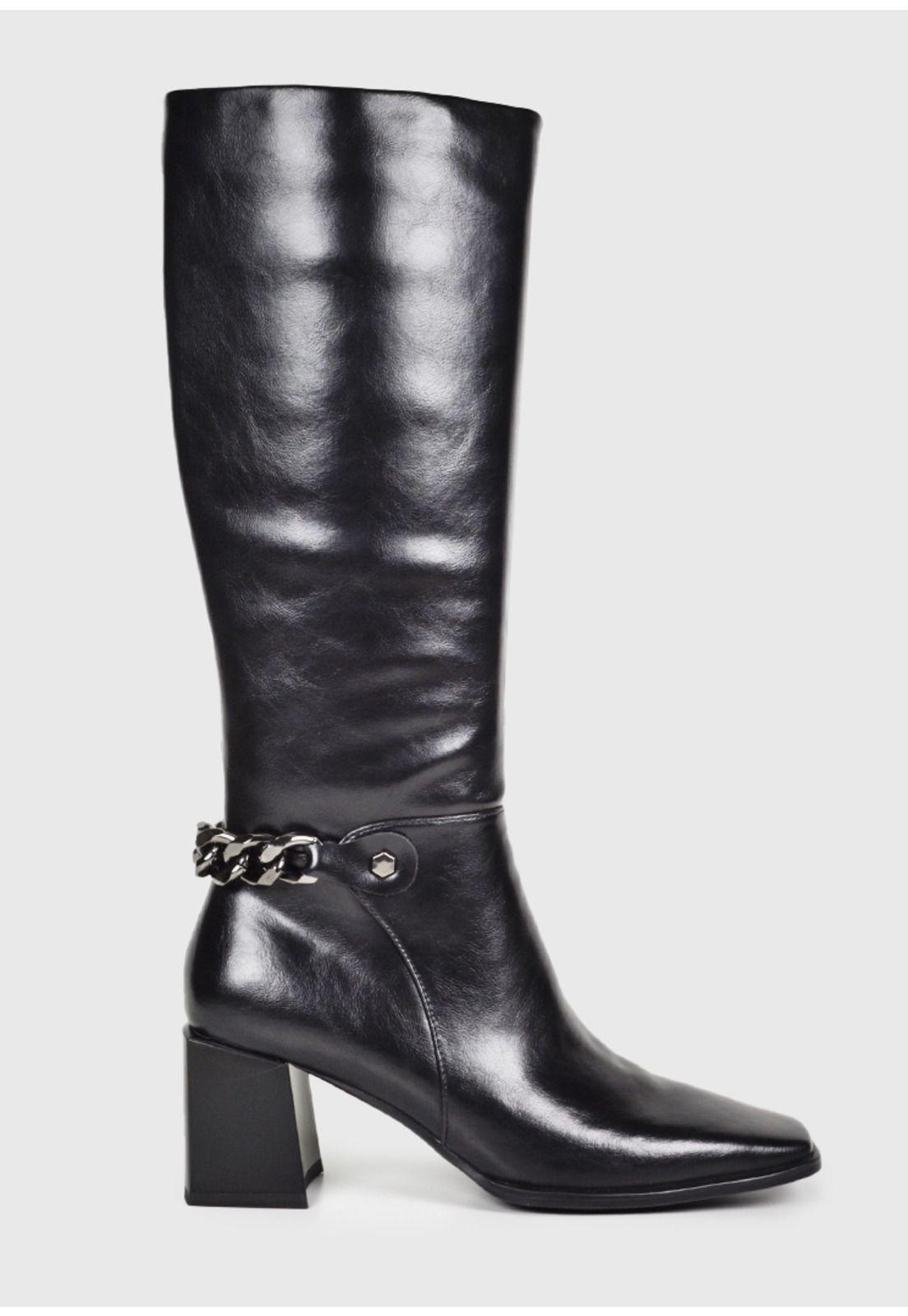 Bota Cuero Marigot Negro-1