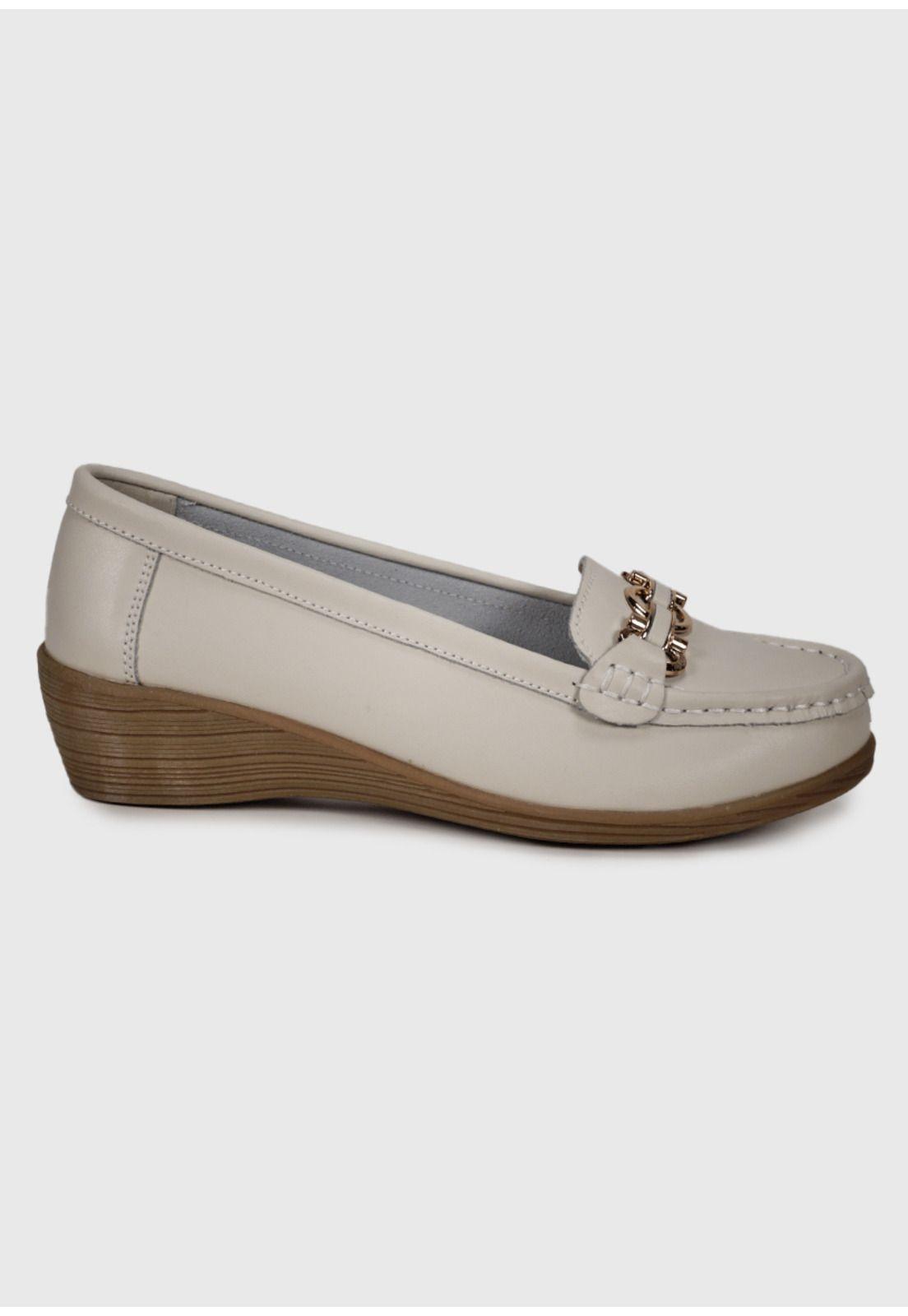 Mocasín Cuero Tanza Beige-3