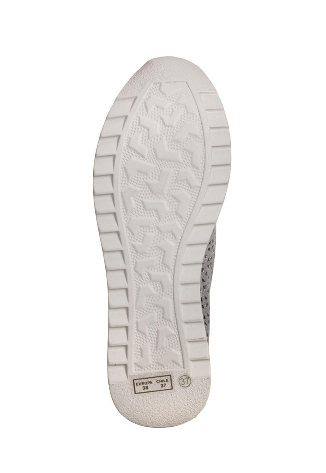 Zapatilla Cuero Geraldinas Plateado-6