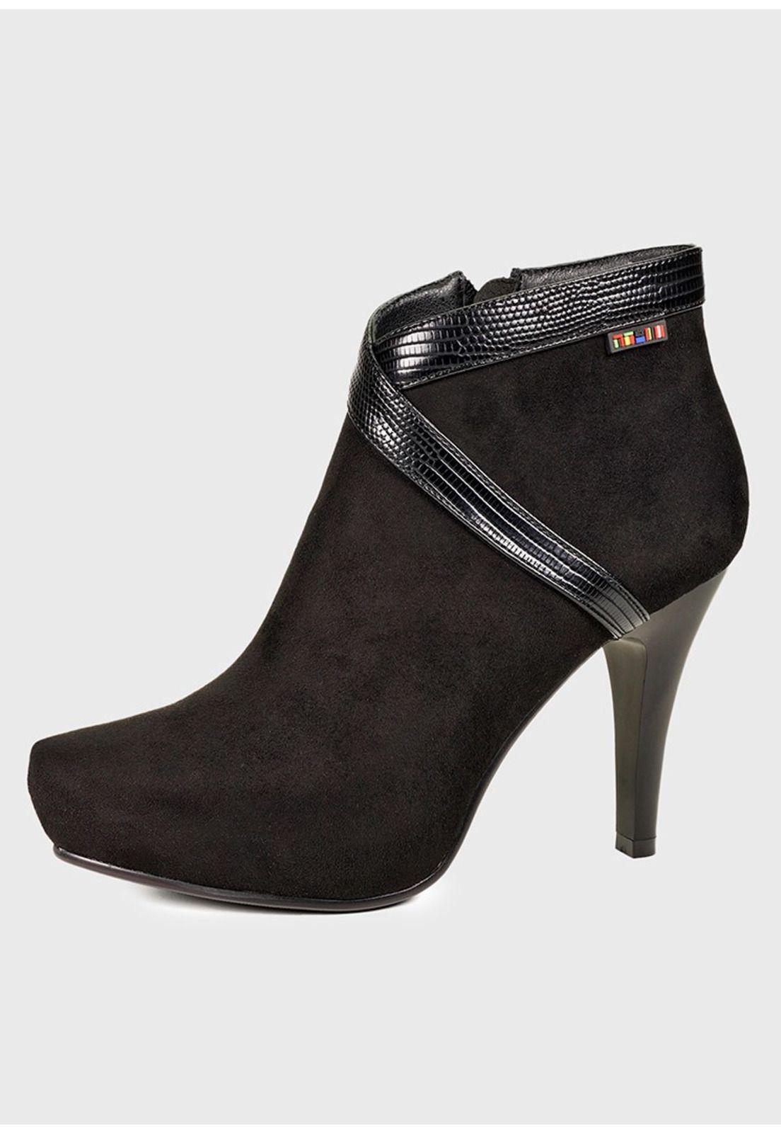 Botín Ileana Negro Suede-0