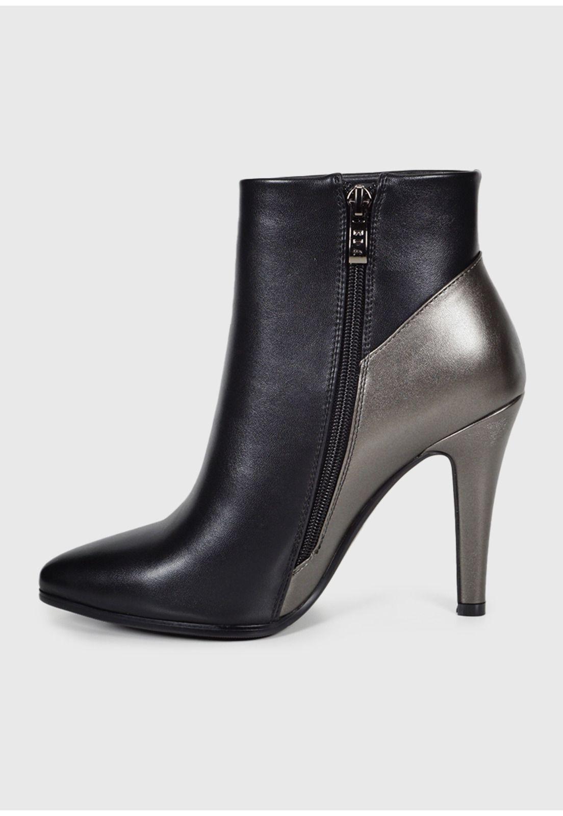 Botín Nurit Negro Plata-5
