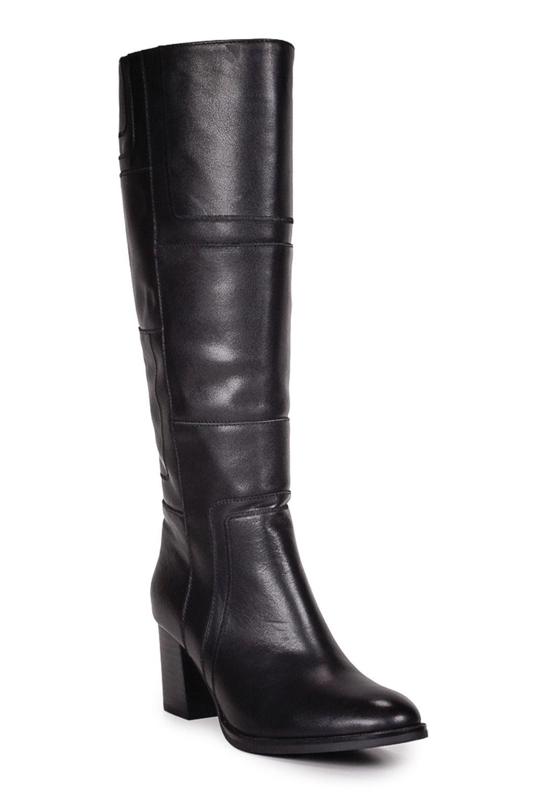 Bota Cuero Haly Negro-1