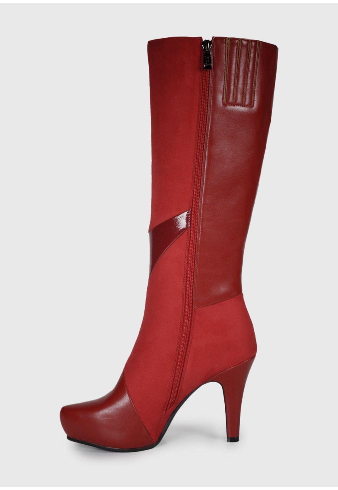 Bota Mujer Iballa Rojo -5