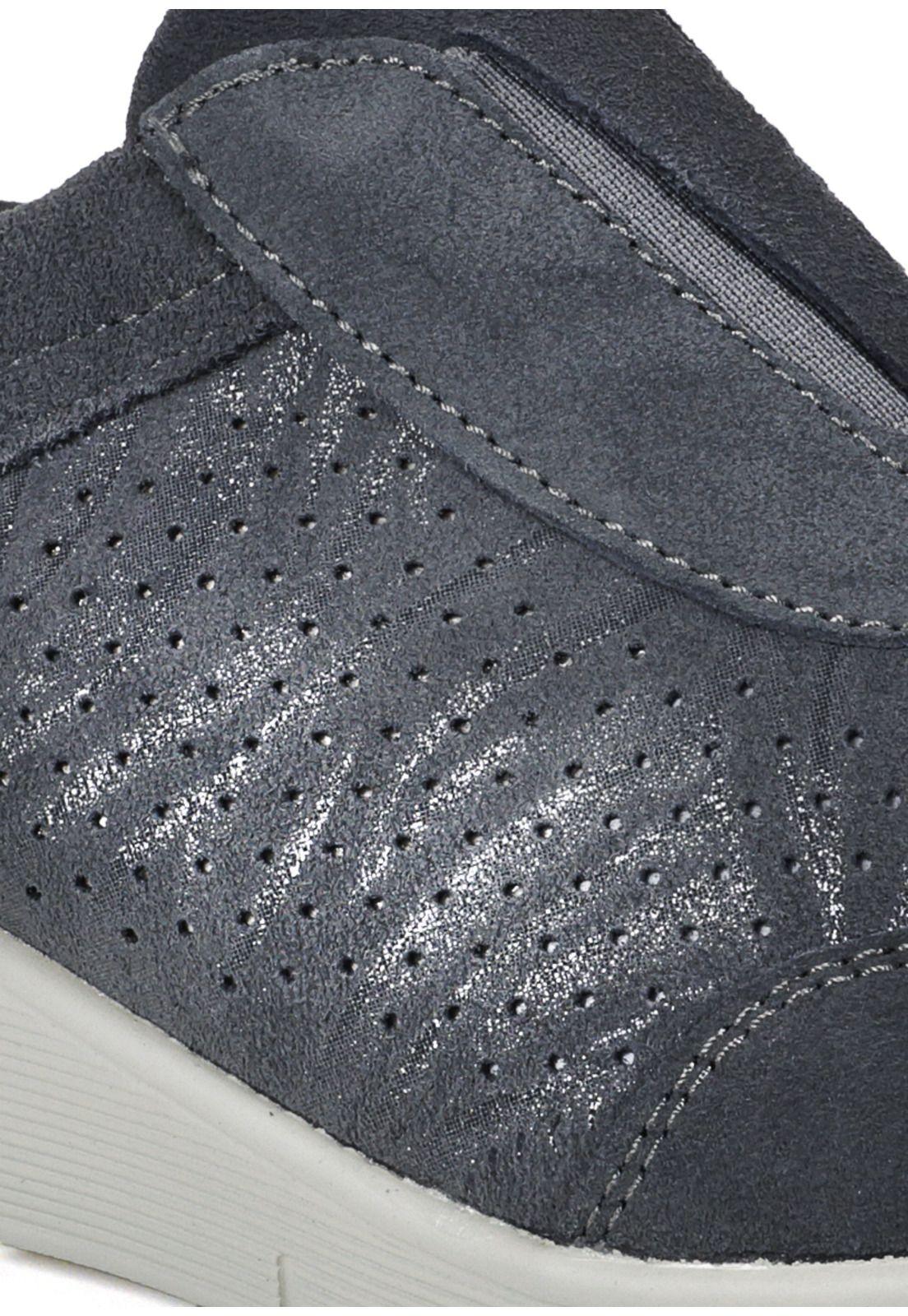 Zapatilla Cuero Mercuria Gris Oscuro-4