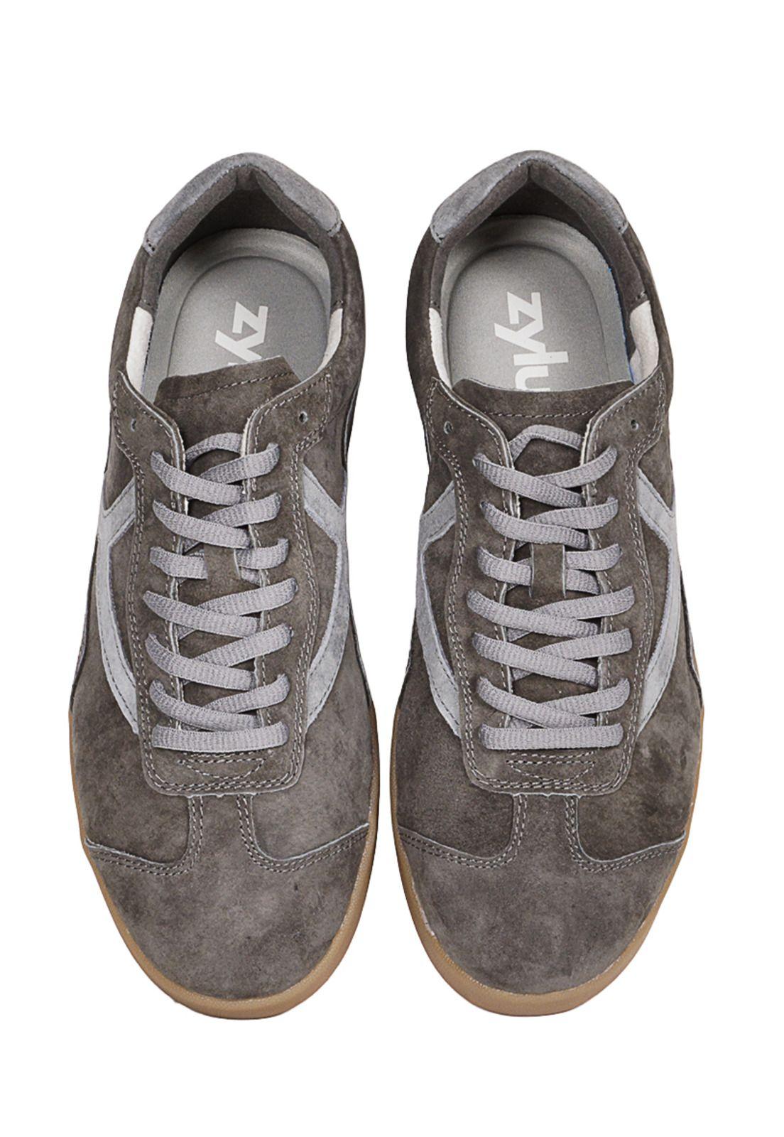 Zapatilla Cuero Urbana Albert Gris-2