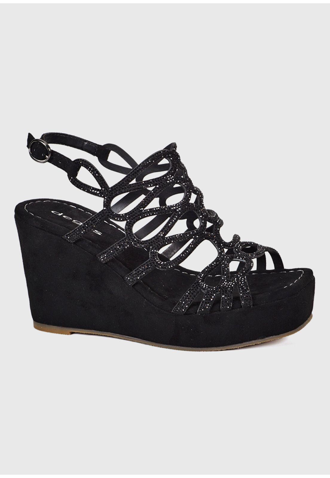 Sandalia Cuero Keysha Negro-2