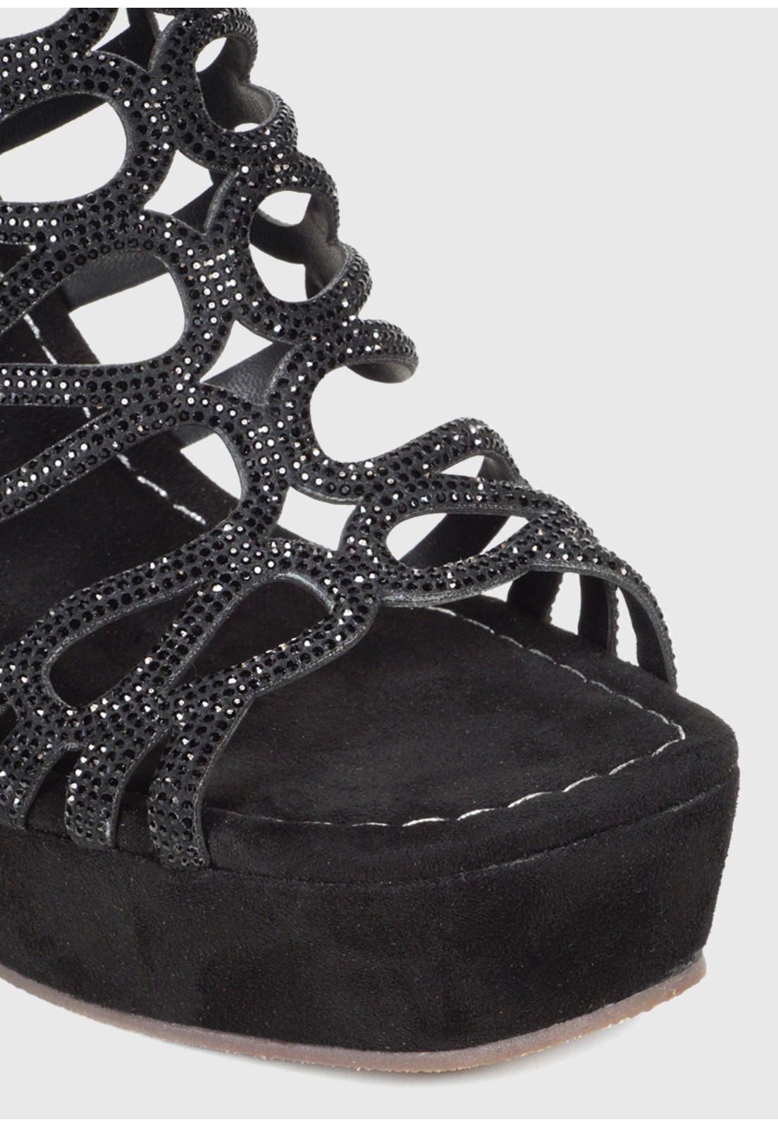 Sandalia Cuero Keysha Negro-7