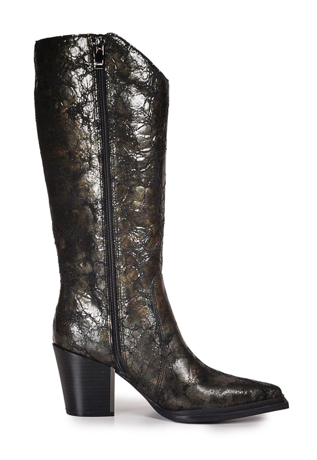 Bota Cuero Annette Bronce-2