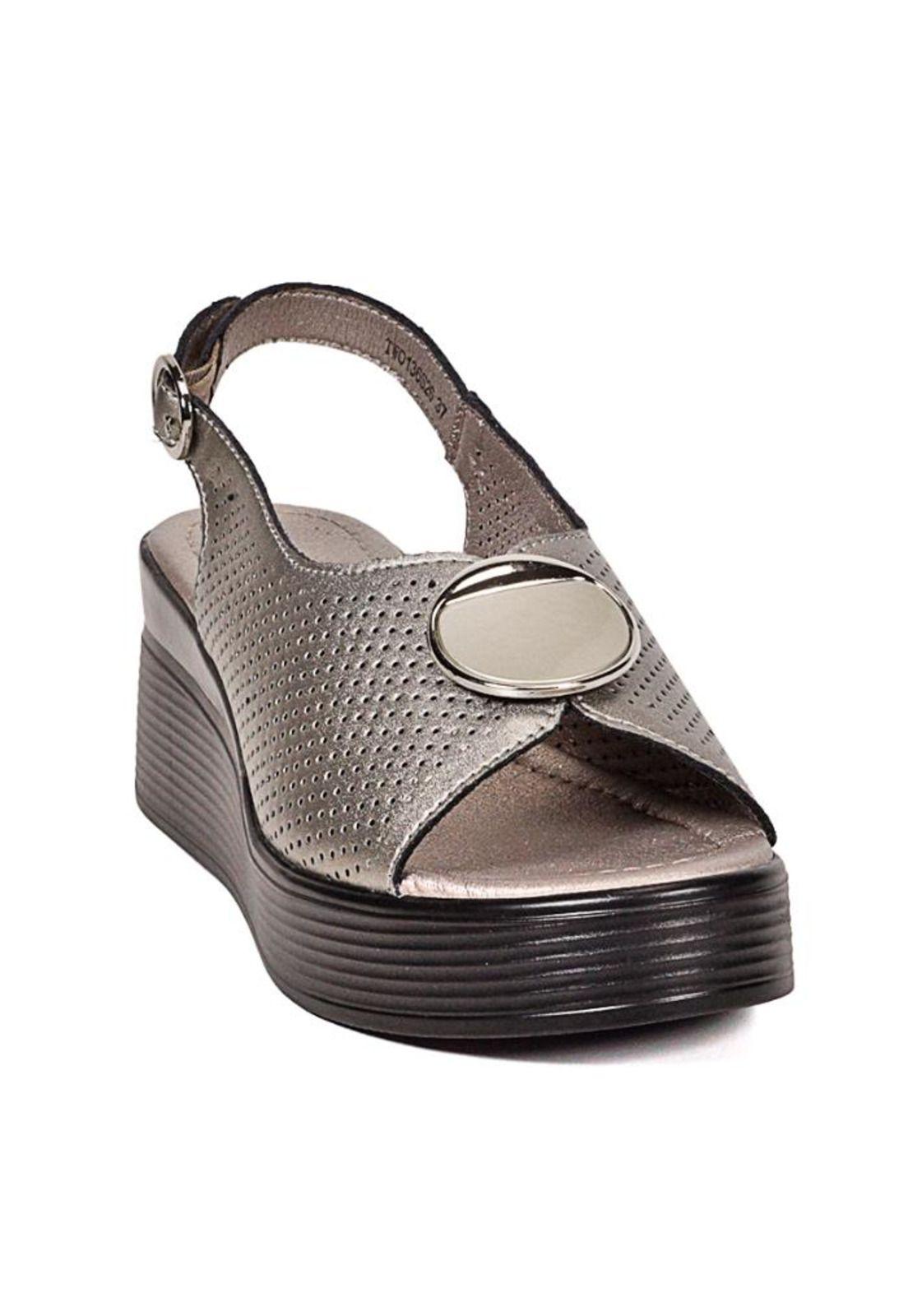 Sandalia Cuero Ayana Plateado-3