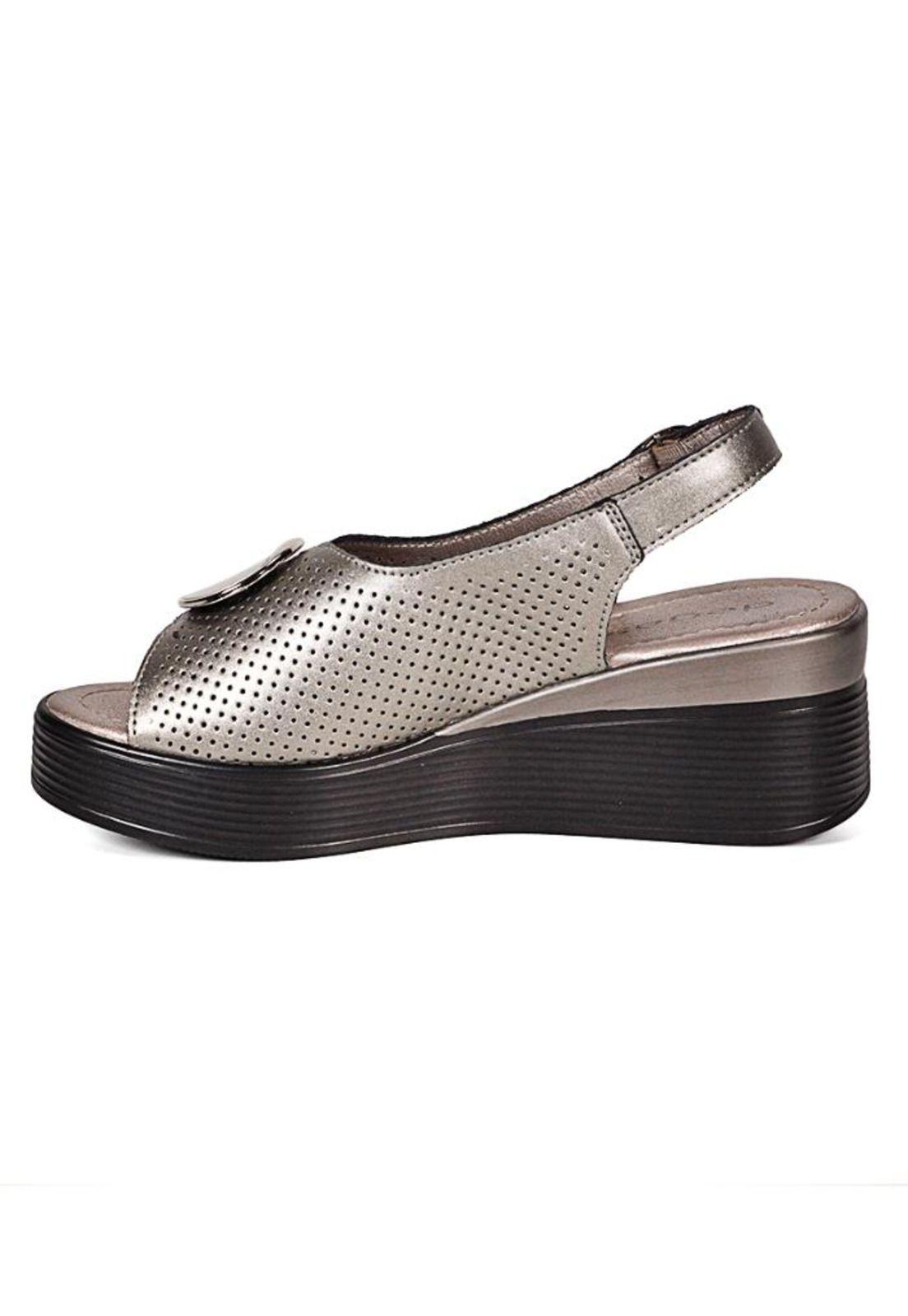 Sandalia Cuero Ayana Plateado-4