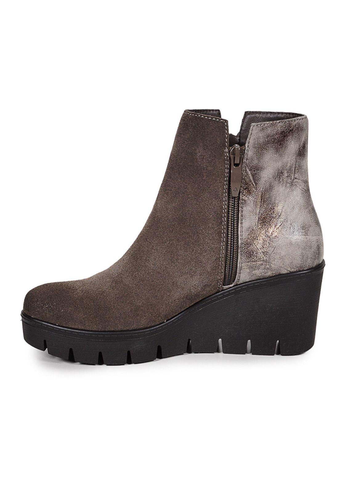 Botín Cuero Francina Gris-2