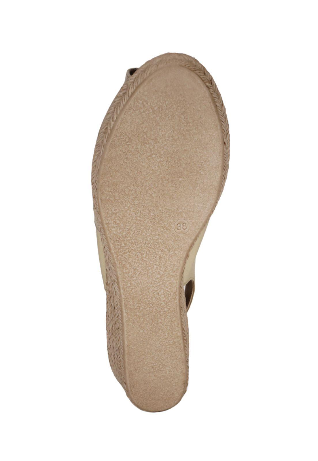 Sandalia Cuero Susanne Beige Dorado-5