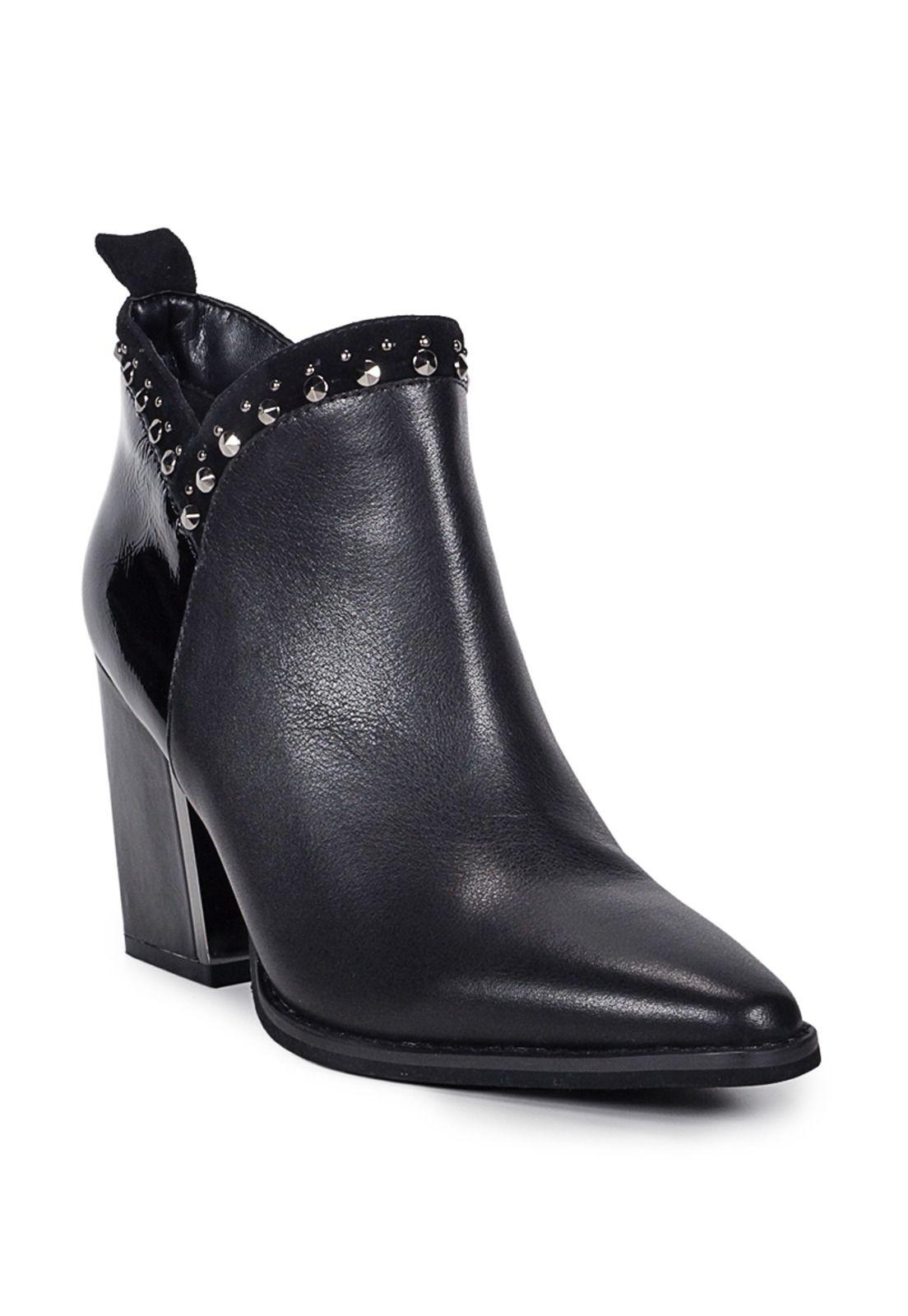 Botín Cuero Elienne Negro-1