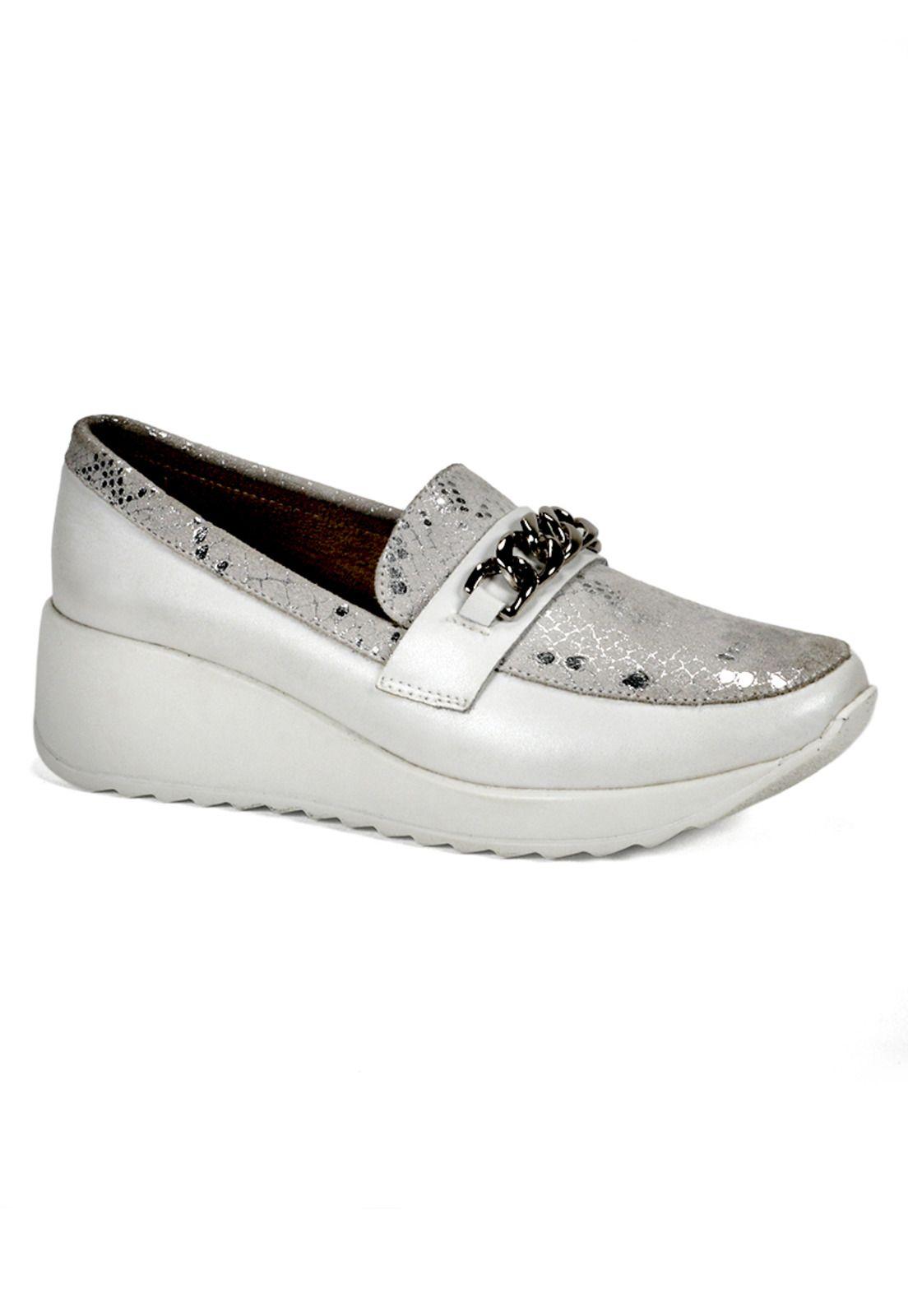Mocasín Cuero Venisia Gris-0