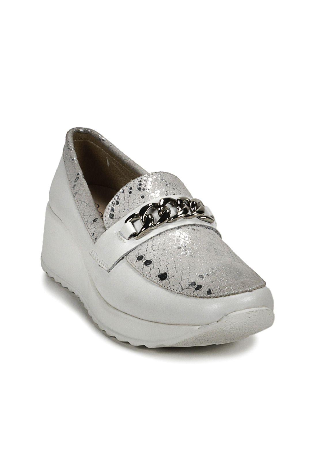 Mocasín Cuero Venisia Gris-3