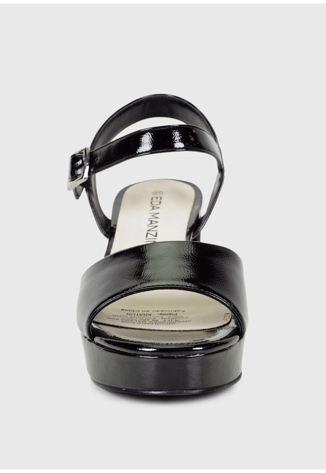 Sandalia Jimena Negro Charol-2