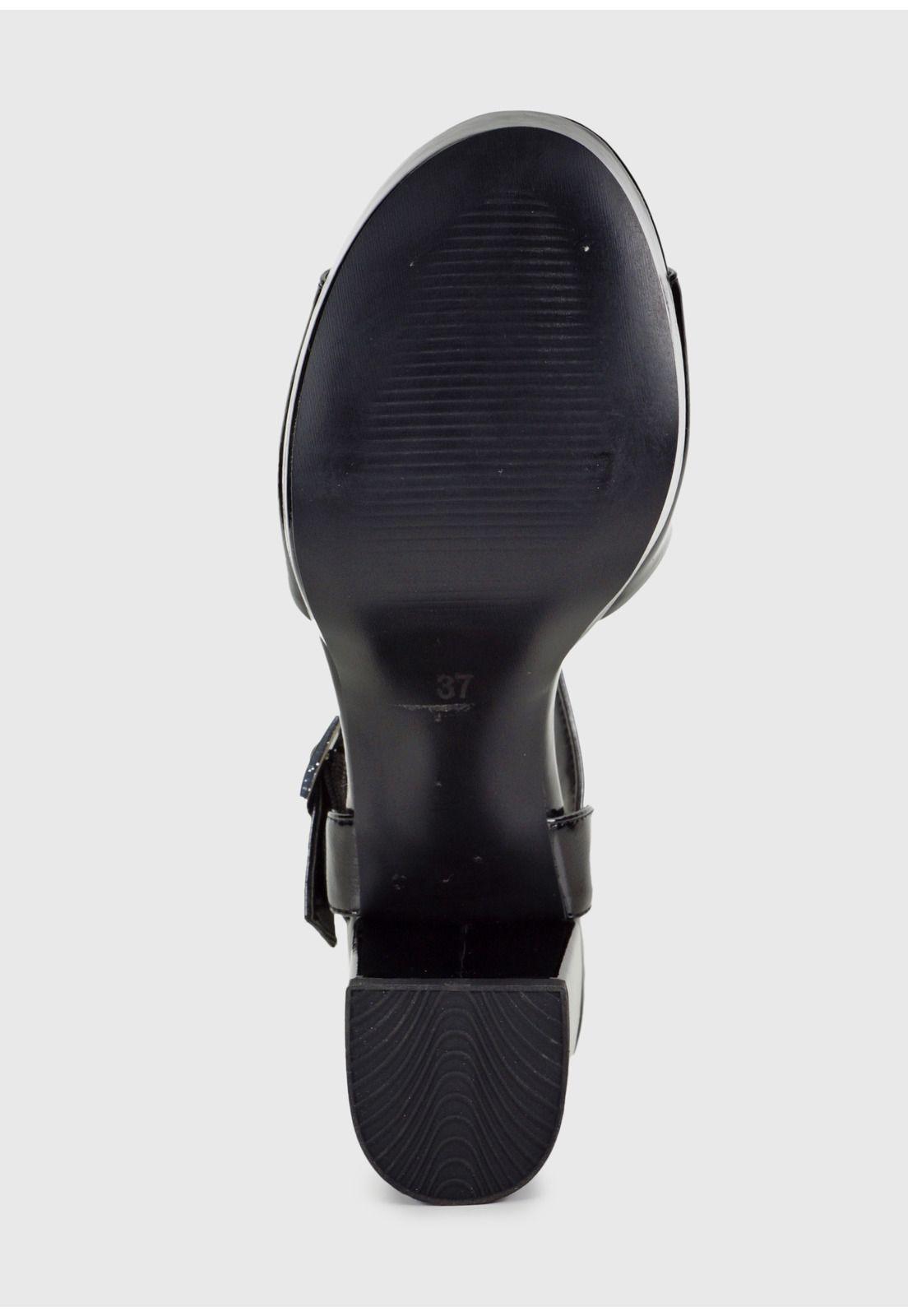 Sandalia Jimena Negro Charol-6