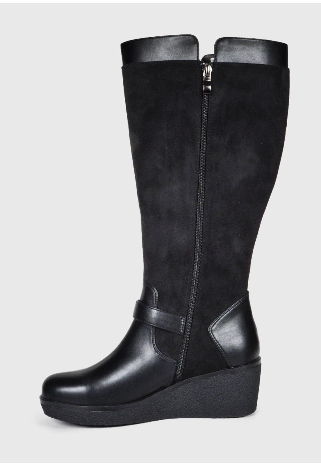 Bota Mujer Alfia Negro Ancho XL-5