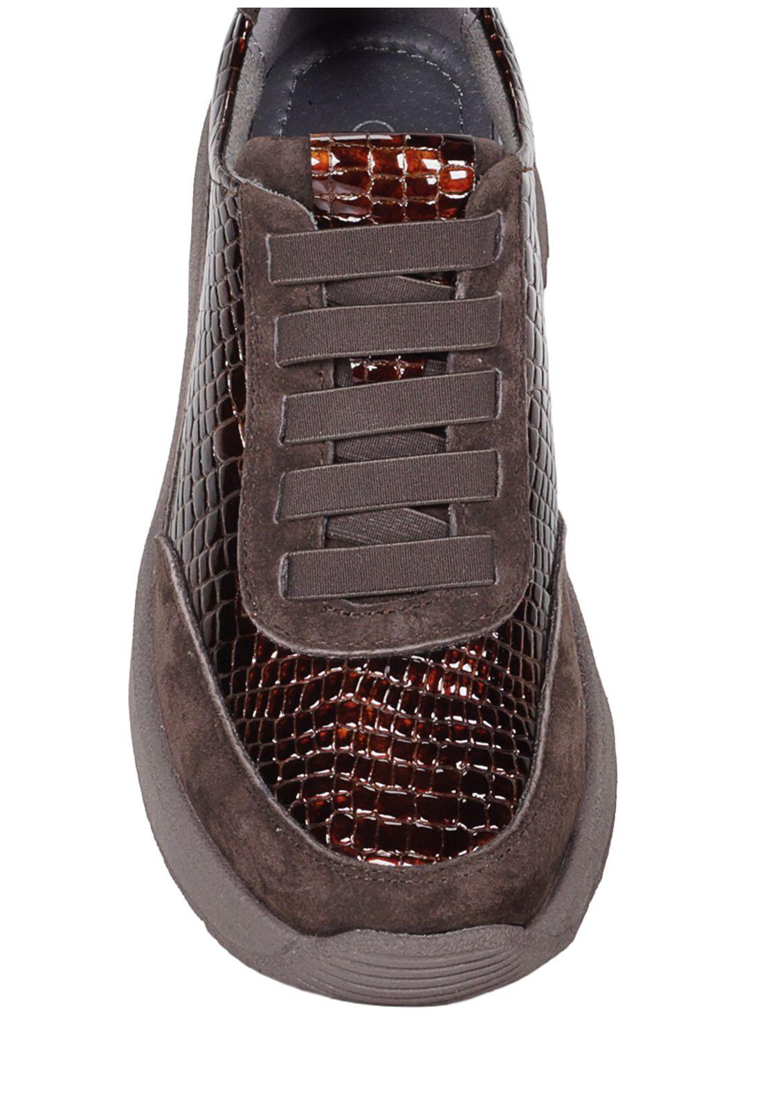 Zapatilla Cuero Aniella Café-3