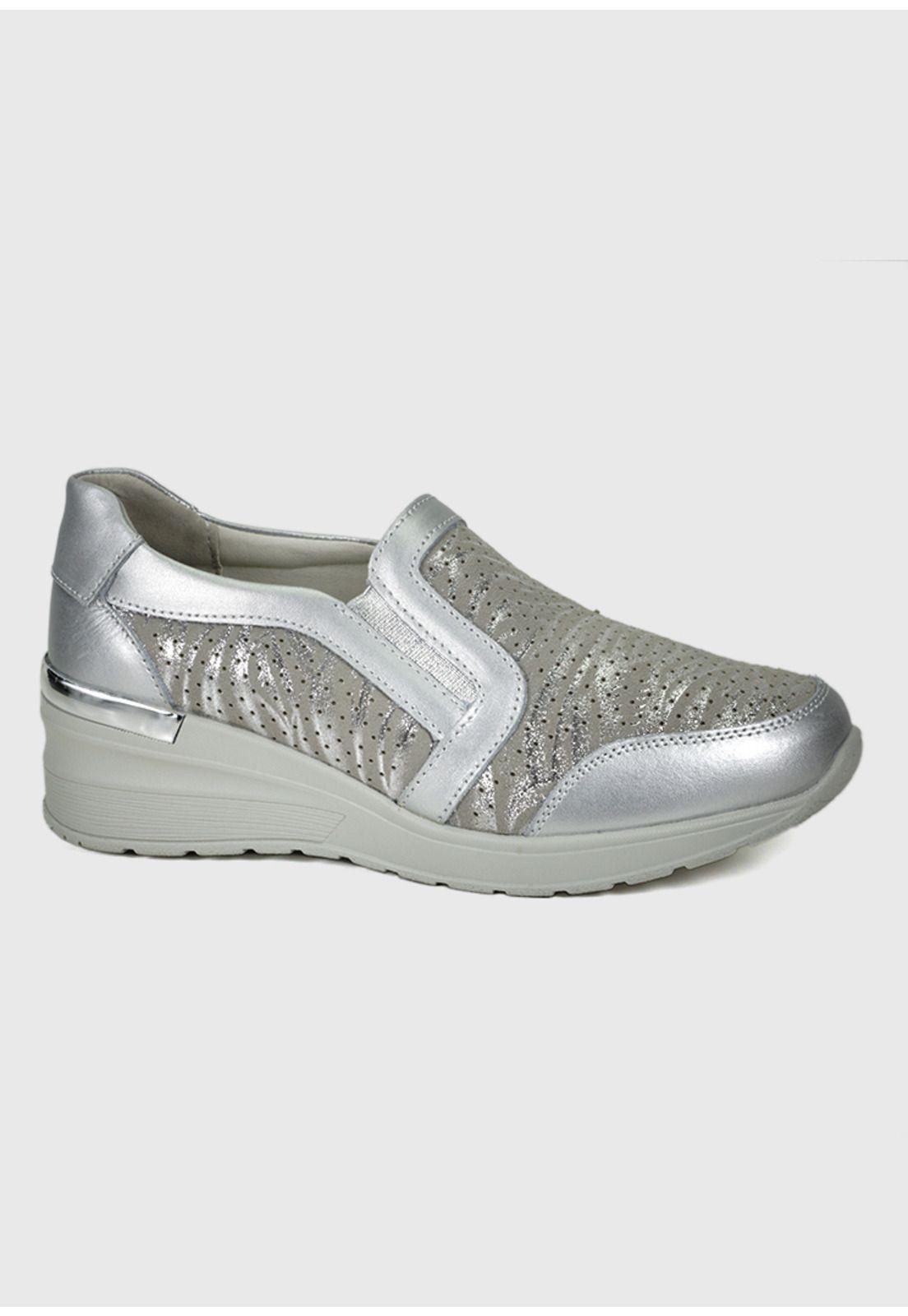 Zapatilla Josefina Plateado-1