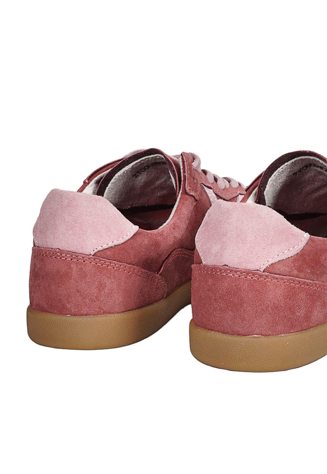 Zapatilla Cuero Urbana Amanda Rojo-5