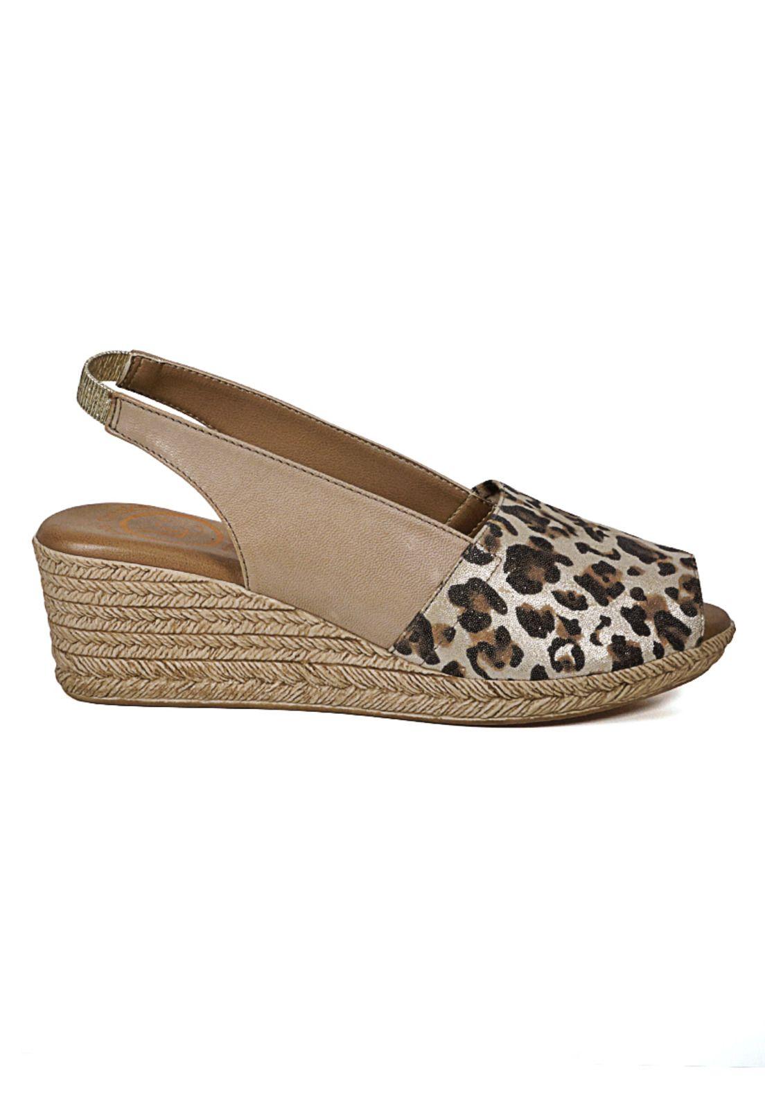Sandalia Cuero Susanne Beige Print-1