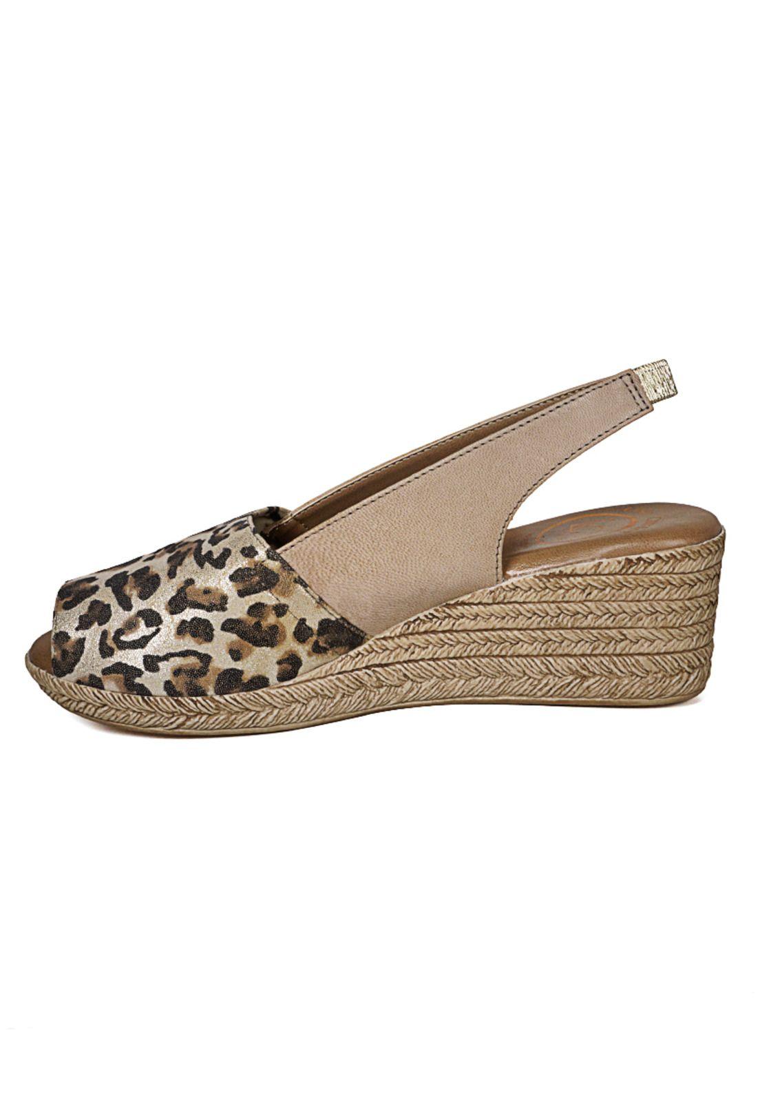 Sandalia Cuero Susanne Beige Print-4