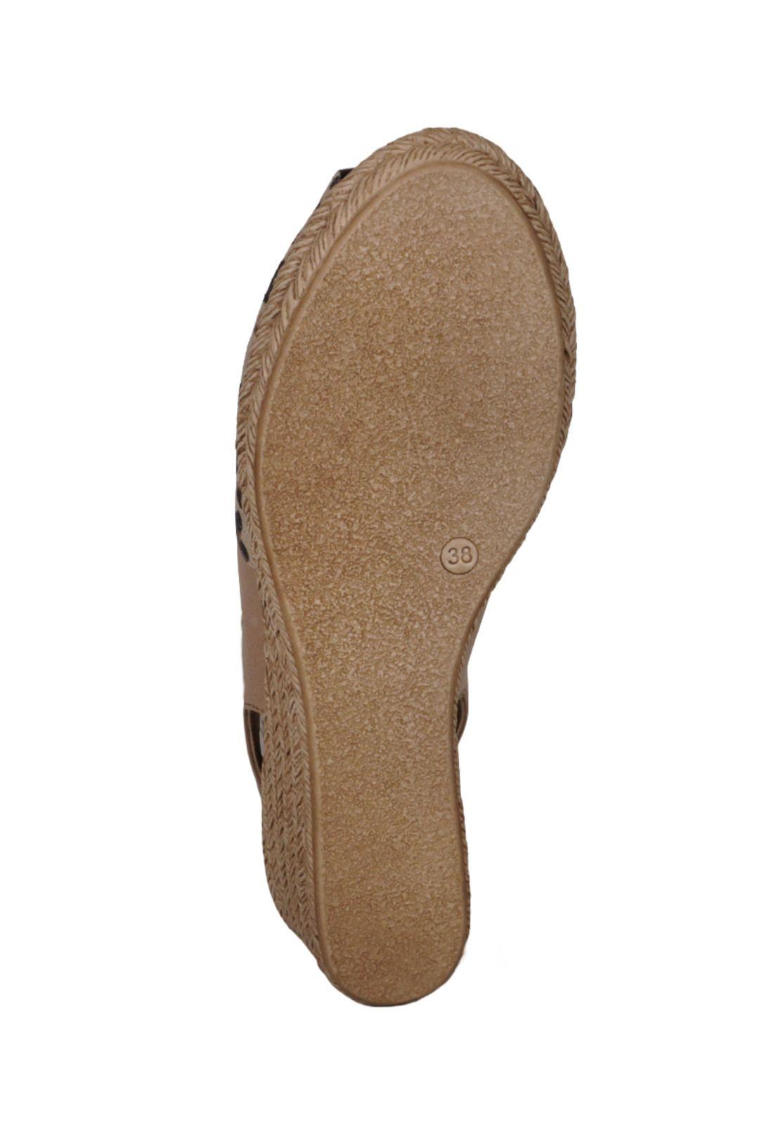 Sandalia Cuero Susanne Beige Print-5