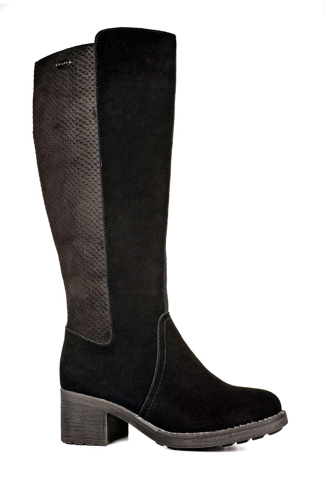Bota Cuero Negra Nyassa-1