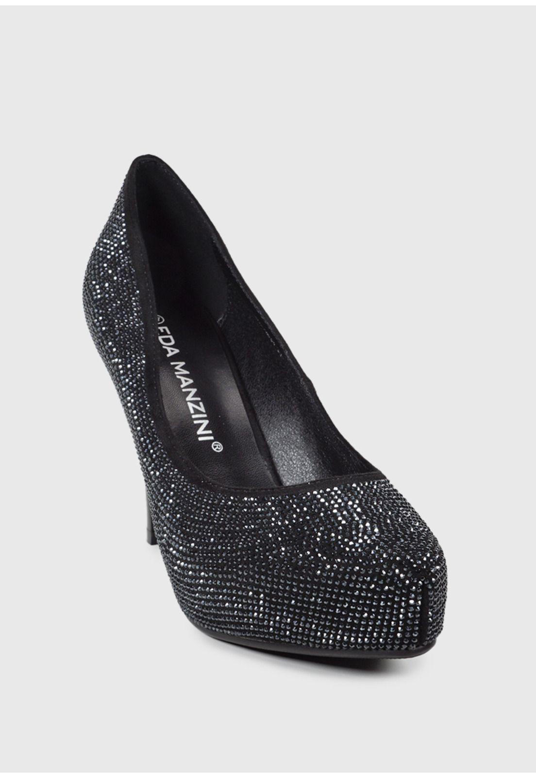 Zapato Candela Negro con brillos-3