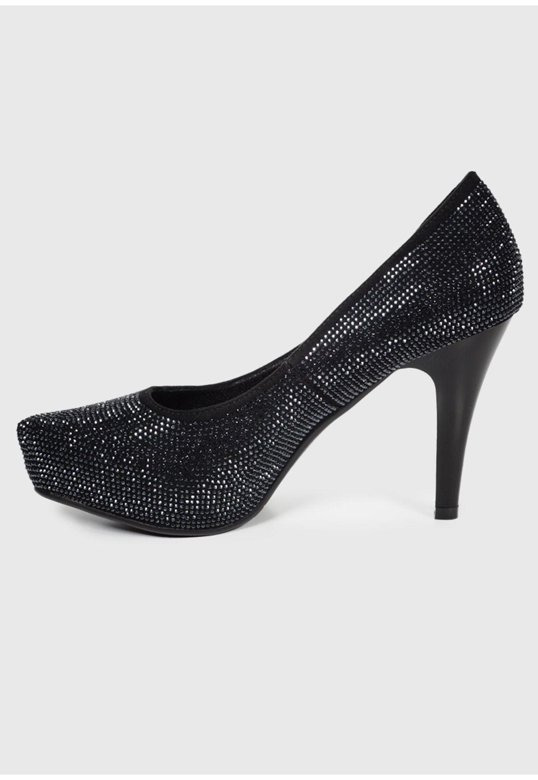 Zapato Candela Negro con brillos-5