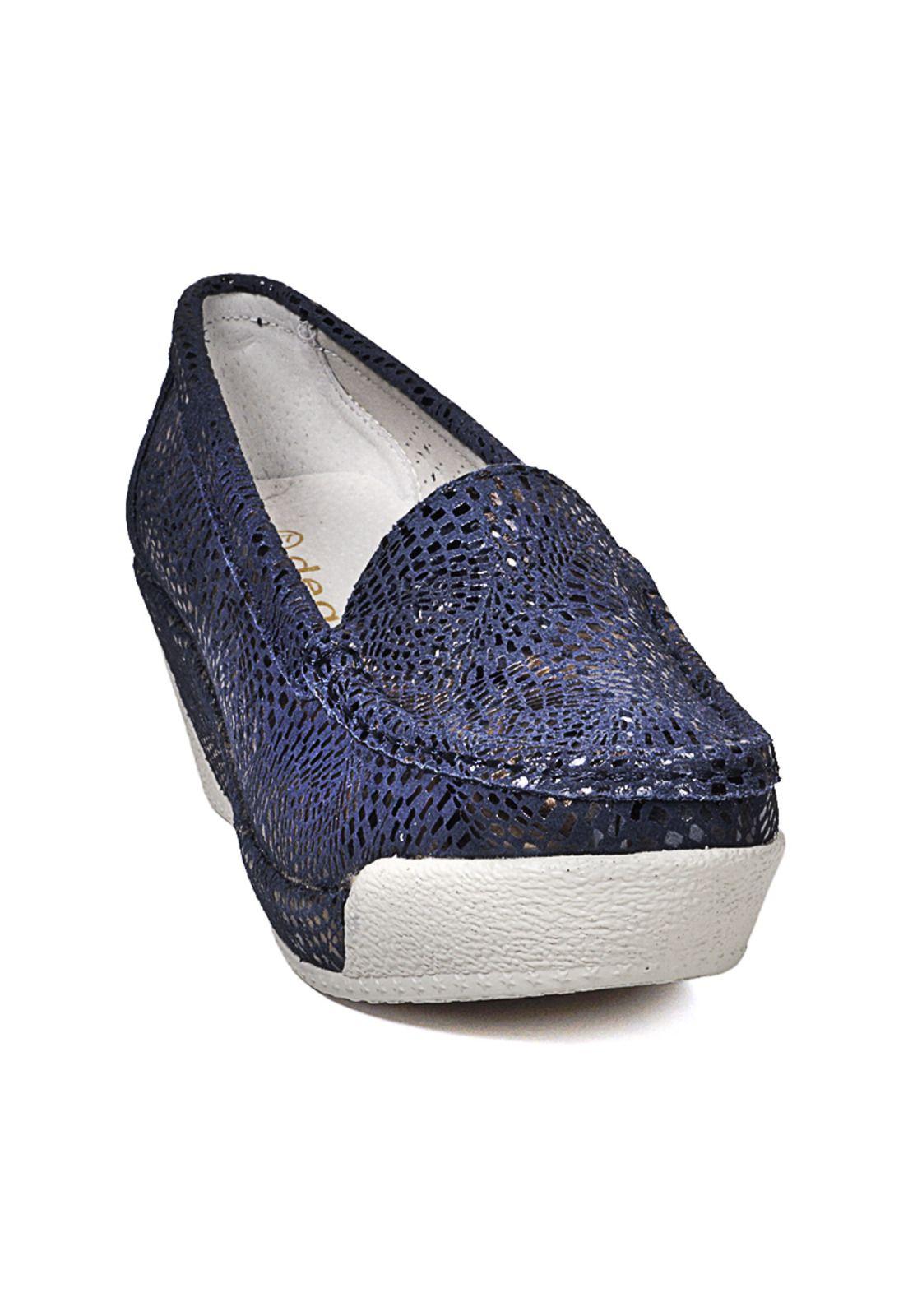 Mocasín Cuero Sayen  Azul-3