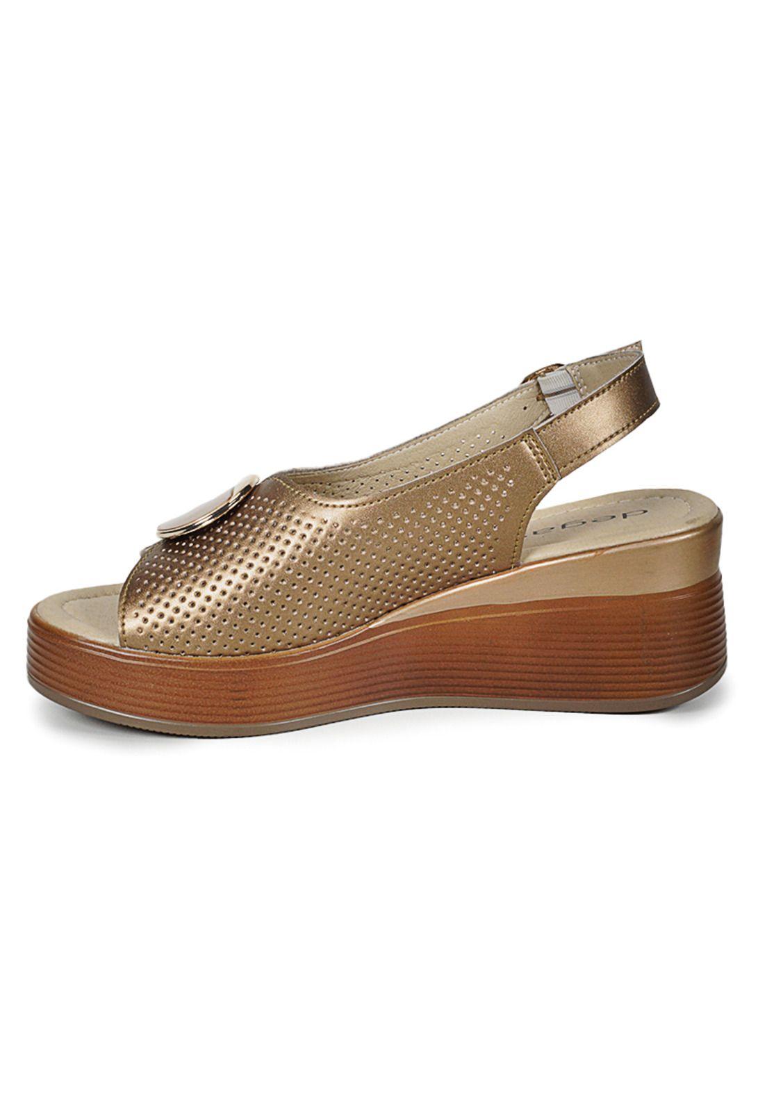 Sandalia Cuero Ayana Bronce-4