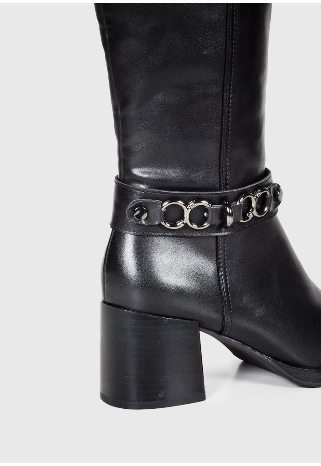 Bota Mujer Célica Negro -4