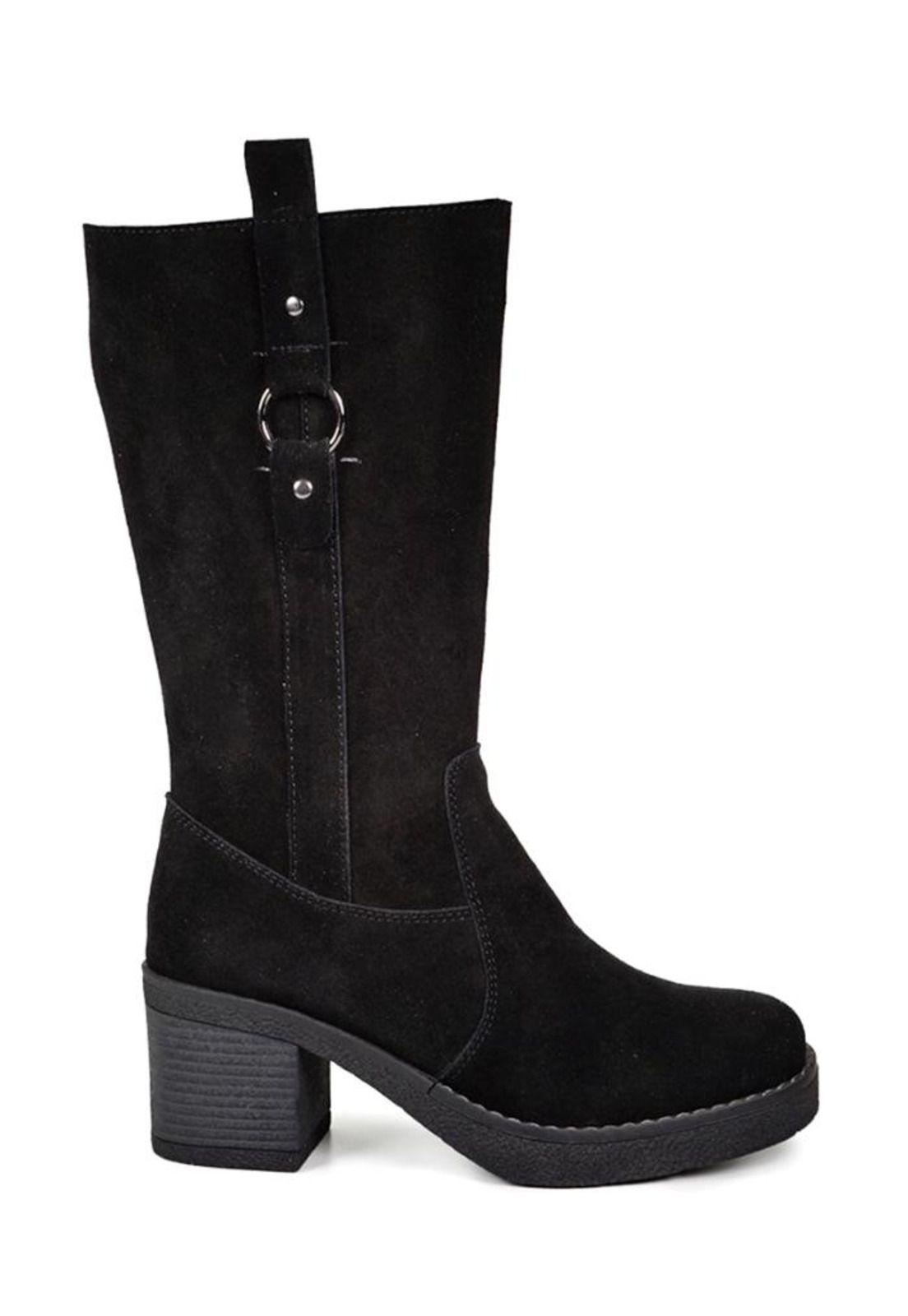 Bota Cuero Rejean Negro-0