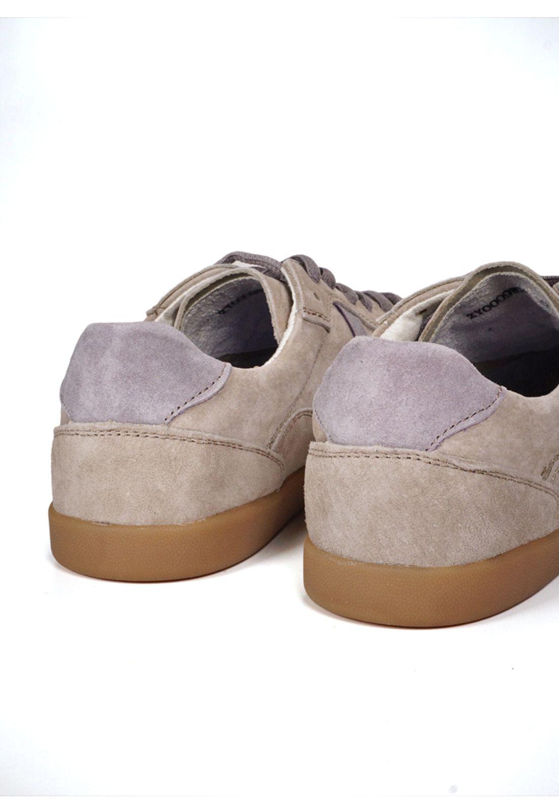 Zapatilla Cuero Urbana Amanda Beige-5