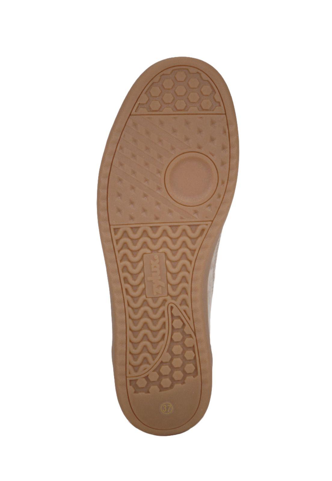 Zapatilla Cuero Urbana Amanda Beige-7