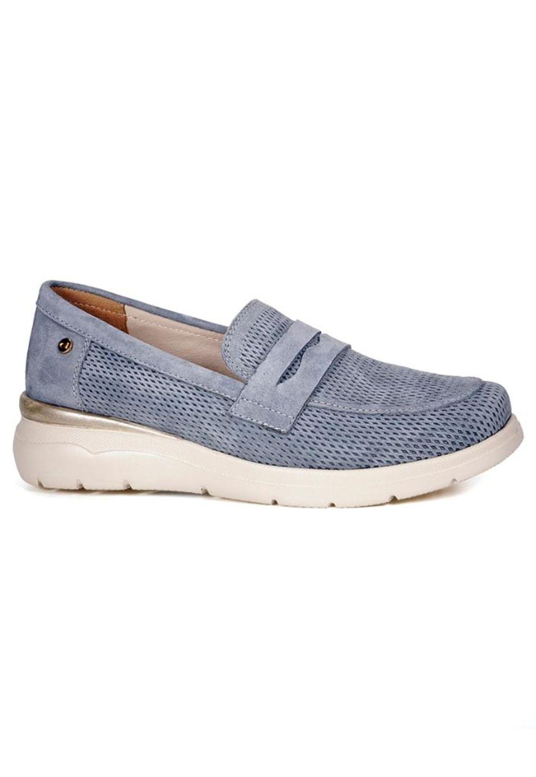 Mocasín Cuero Nouna Gris-0