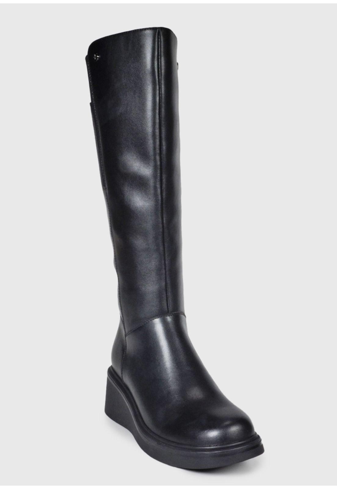 Bota Cuero Emel Negro-2