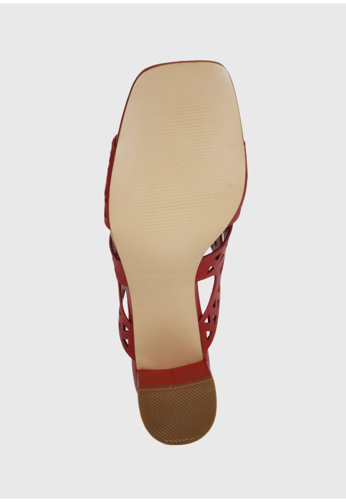 Sandalia Cuero Alegra Rojo-7