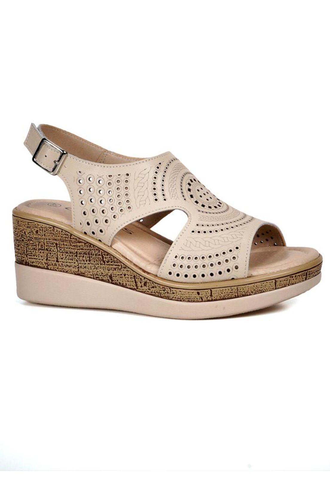 Sandalia Cuero Luana Beige-0