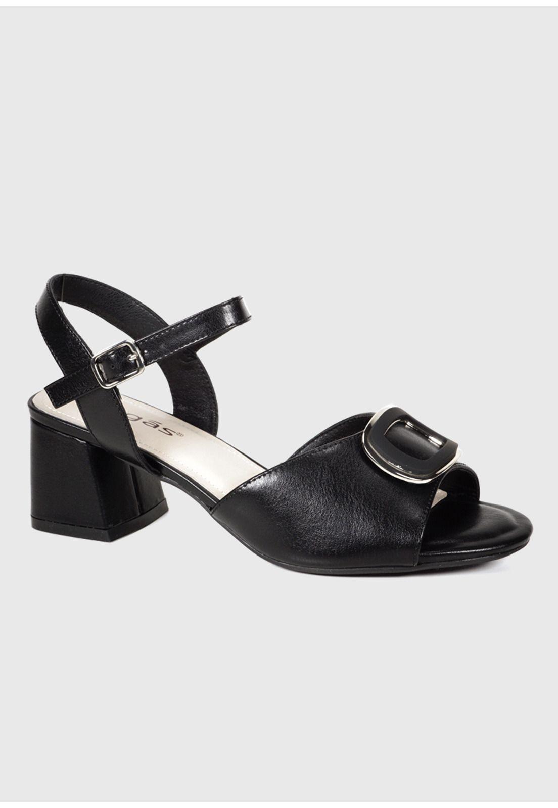 Sandalia Cuero Vaniria Negro-1