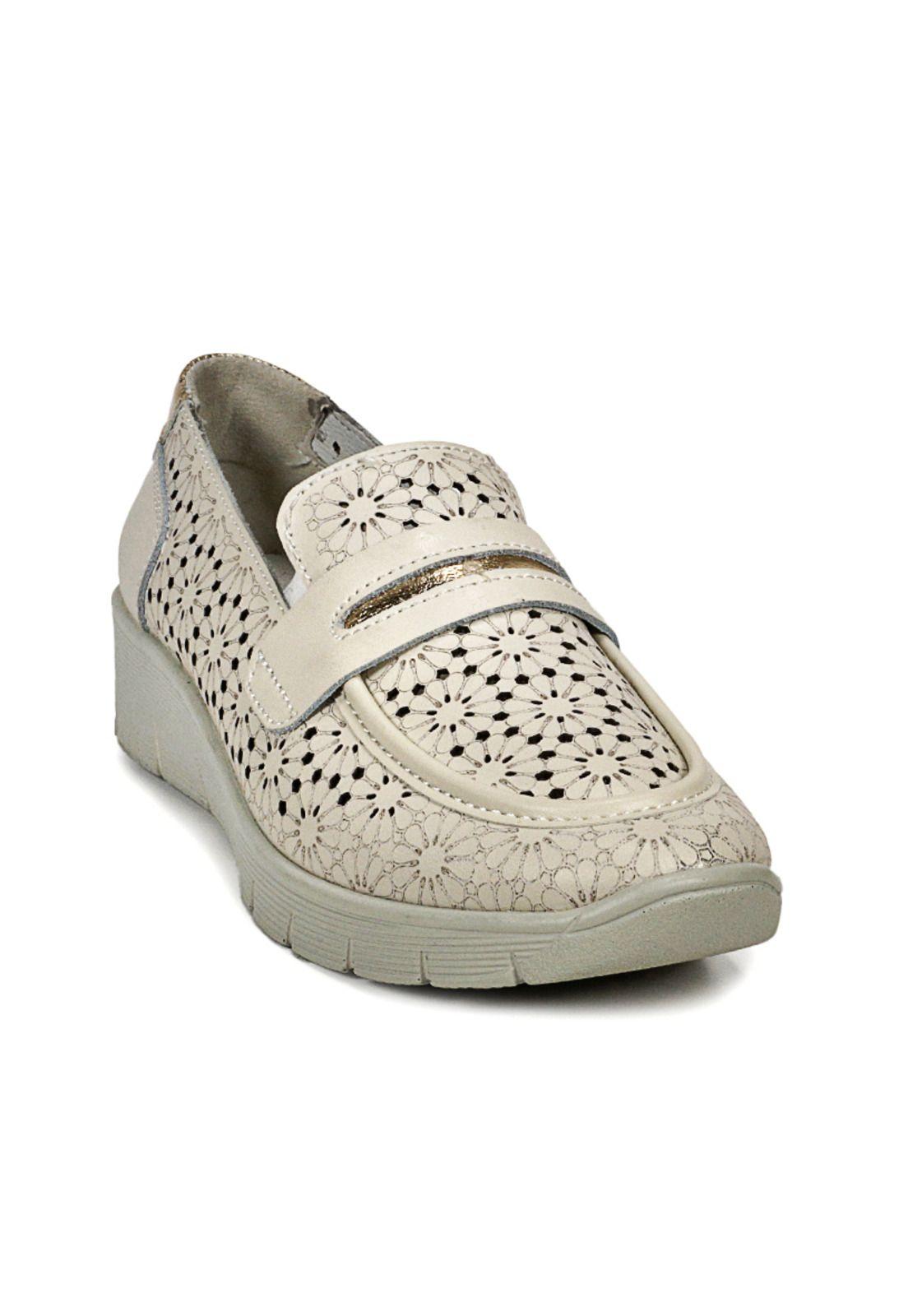 Mocasín Cuero Inaya Beige-2